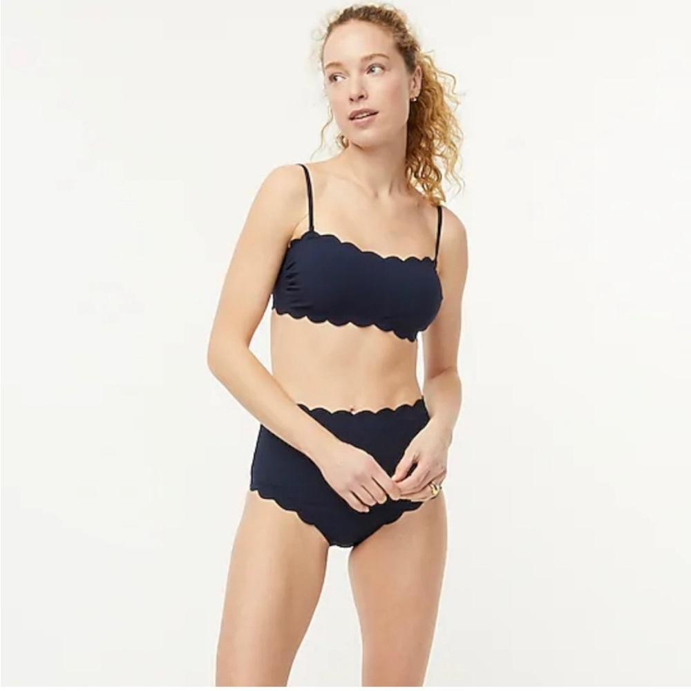 NWT JCrew Scalloped Bikini Set Size XS